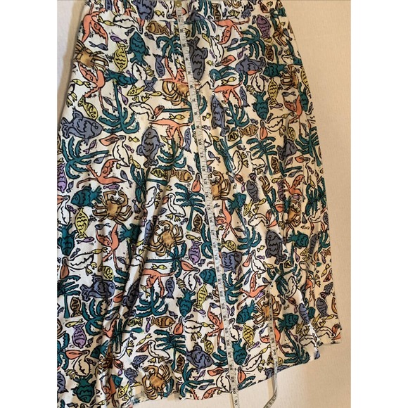 Vintage Sweater Bee by Banff M Medium Sealife Print Cotton Midi Skirt - Picture 10 of 14
